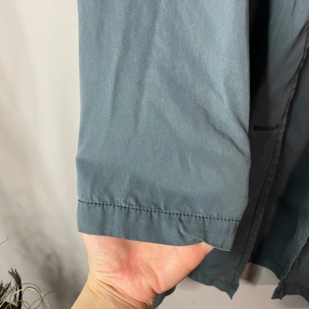 7 For all Mankind Blue Lightweight Trench Coat - Picture 6 of 12